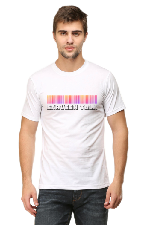 SARVESH TALK Unisex Adult T-Shirt - Large Barcode