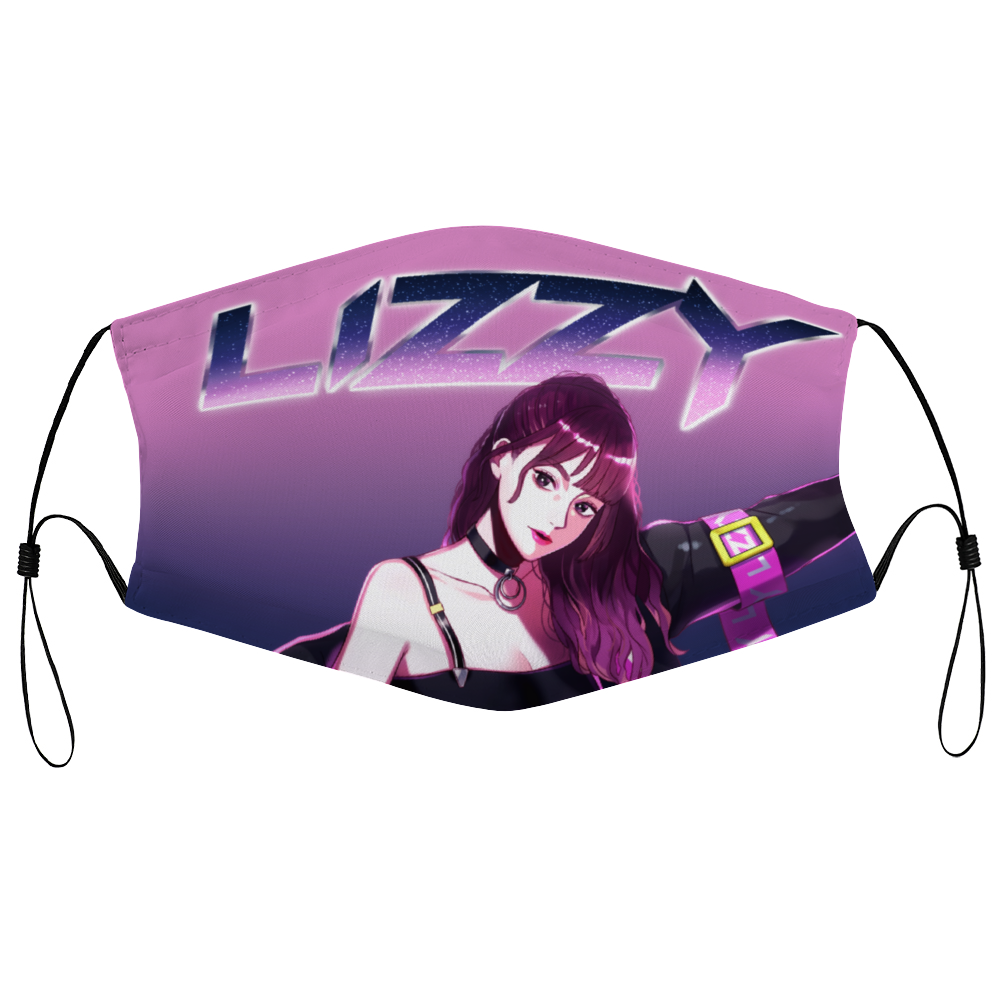 DJ LIZZY Illustrated Face Mask with 2 Filters