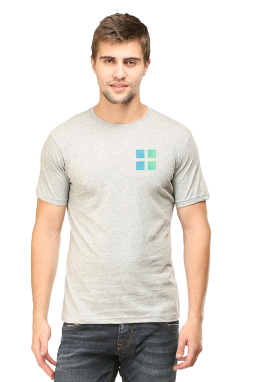 SARVESH TALK Unisex Adult T-Shirt - Green & Blue Square (Front only)