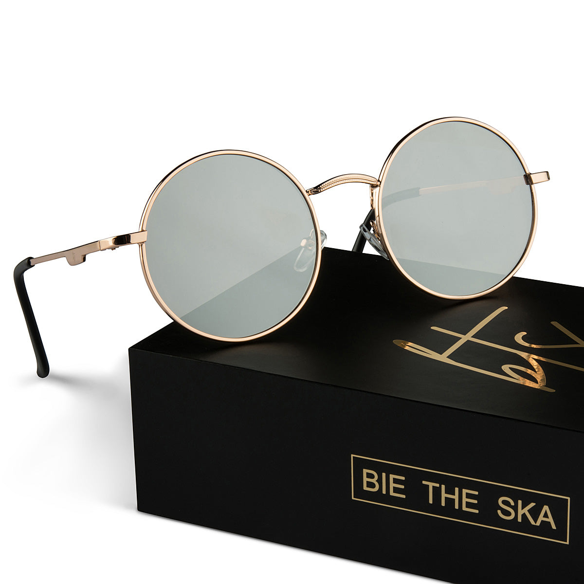 bie the ska gold round glasses thailand influencers packaging