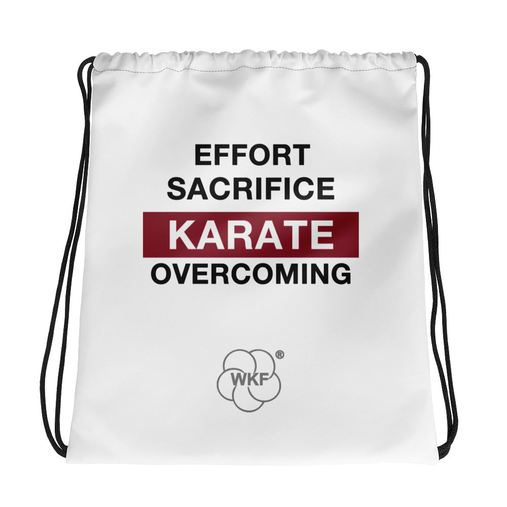 World Karate Federation Adult Unisex Drawstring Bag - Motto