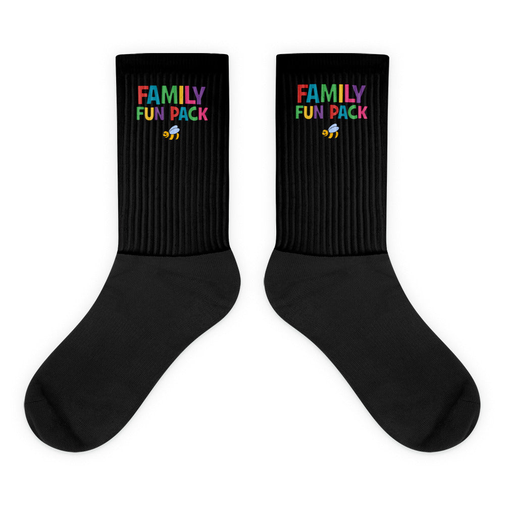 Family Fun Pack Unisex Adult Black Socks