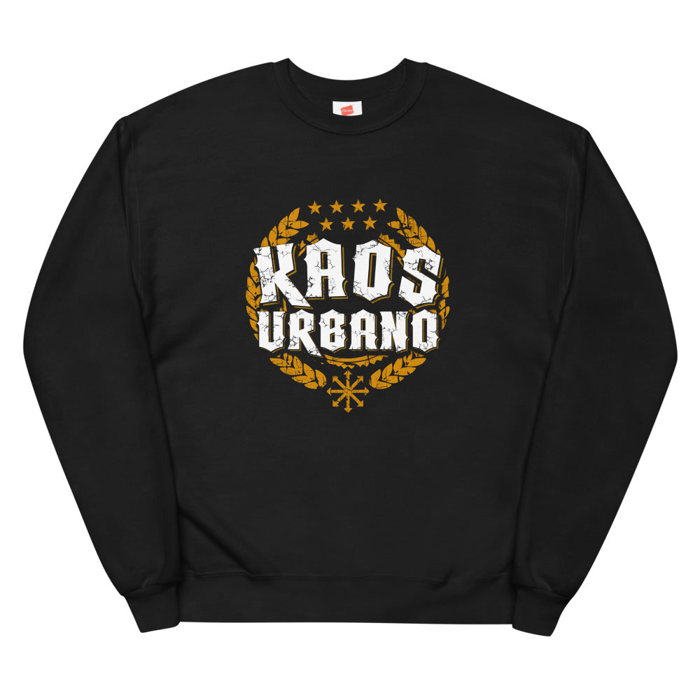 Kaos Urbano Unisex Black recycled fleece sweatshirt